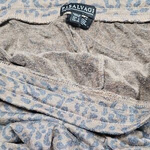 P.J. Salvage Leopard Print Lounge Pants - Taupe & Slate Blue